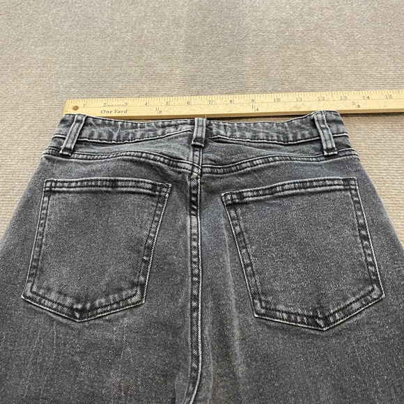 Abercrombie & Fitch Mom Jeans Womens 25 Gray High Rise Curve Love Straight Leg - Picture 5 of 12